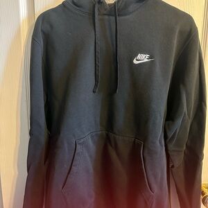 Nike Men's Black Hoodie with White Logo
